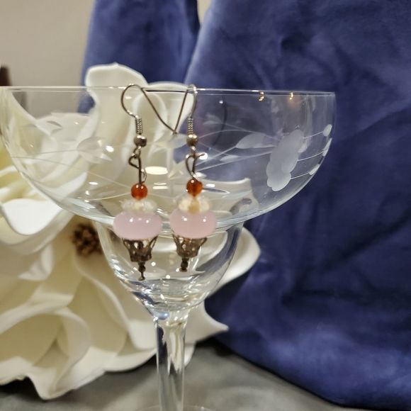 Handmade beaded earrings - Picture 3 of 3